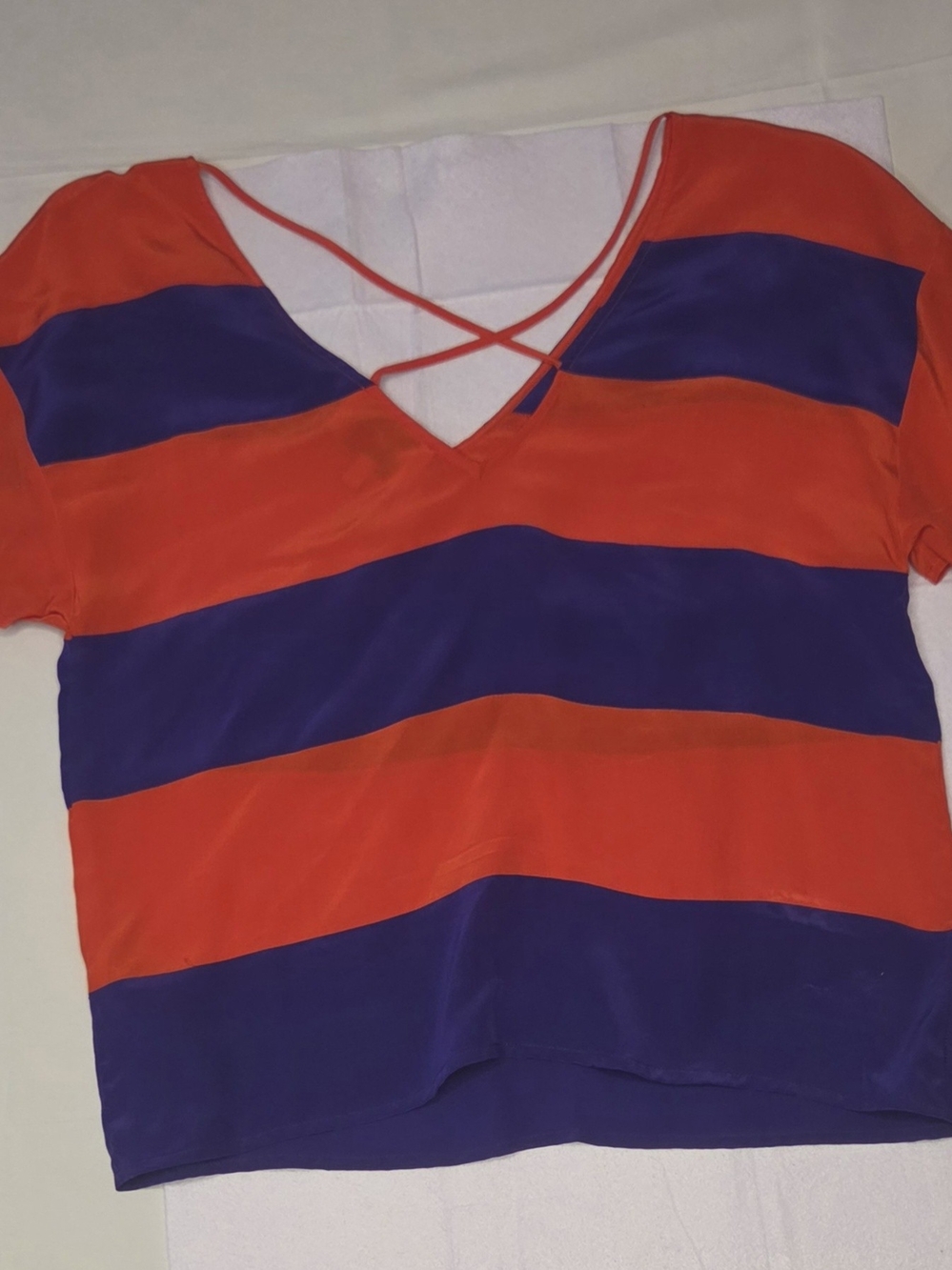hy & dot 100% Silk Colorblock Tank Blouse Top XS